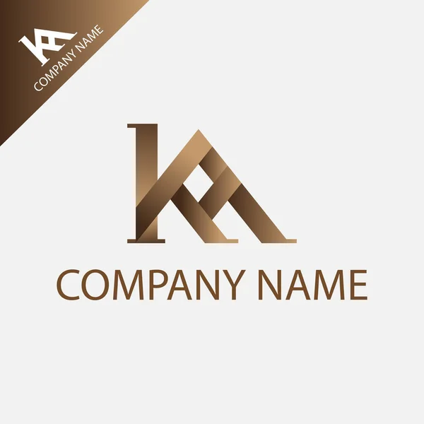 手紙Kの要素とあなたの会社に適したロゴデザイン — ストックベクタ