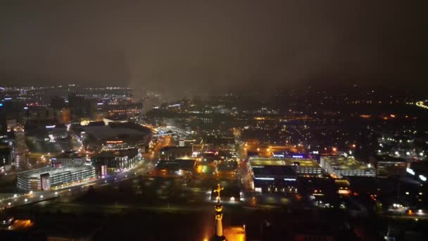 Gecenin Drone Görüntüsü Aziz Paul — Stok video