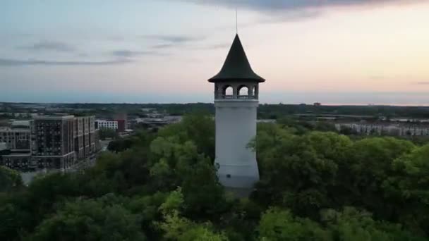 Witches Hat Water Tower Prospect Park — Stock Video