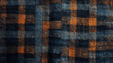 Tartan Ekoseli Tasarımsız Kareli Kareli arka plan. İskoç tarzında Flanel kumaş desenli arka plan. Yeni yıl tekstil dekorasyonları. Kırmızı, sarı, mavi, beyaz, siyah üst manzara. boş masa örtüsü masa örtüsü dokusu