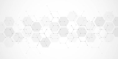 Altıgen desenli geometrik soyut arkaplan çizimi.