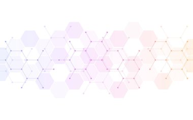 Altıgen desenli geometrik soyut arkaplan çizimi.