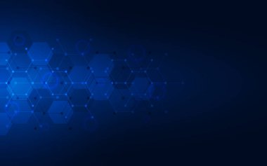 Altıgen desenli geometrik soyut arkaplan çizimi.