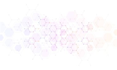 Abstract design element with geometric background and hexagons shape pattern. Vector illustration