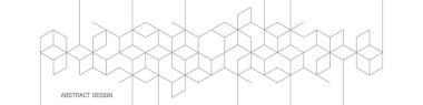 The graphic design element and abstract geometric background with isometric vector blocks for banner template or header.