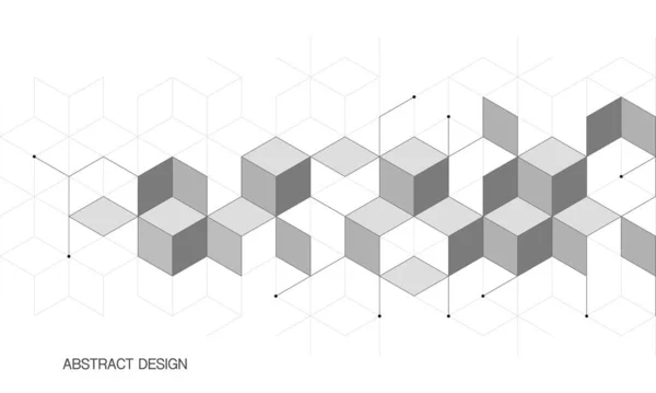 Das Grafische Gestaltungselement Und Der Abstrakte Geometrische Hintergrund Mit Isometrischen — Stockvektor