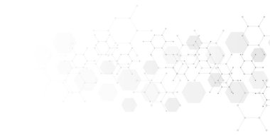 Genetik mühendisliği ve moleküler yapı, altıgen DNA ağı, bilim kimyasalı ve biyoteknoloji konsepti, yenilik teknolojisi, sağlık ve tıp tasarımı. Vektör illüstrasyonu