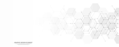 Altıgenlerin şekil modelinin geometrik arka planına sahip soyut tasarım ögesi. Vektör illüstrasyonu