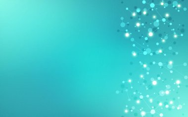 Moleküler yapı ve genetik mühendislik, DNA molekülleri, sinir ağı, bilimsel araştırma. Yenilik teknolojisi, bilim, sağlık ve tıp için soyut bir arkaplan.