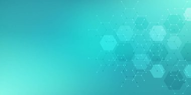 Geometrik arkaplan ve altıgenler şekilli soyut tasarım ögesi. Görüntü