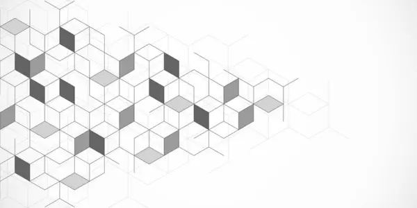 イソメトリックブロック ポリゴン形状パターンによる抽象幾何学的背景 — ストック写真