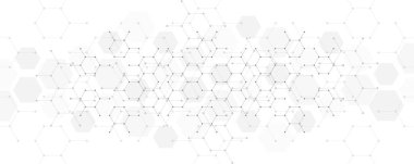 Altıgenlerin şekil modelinin geometrik arka planına sahip soyut tasarım ögesi. Vektör illüstrasyonu