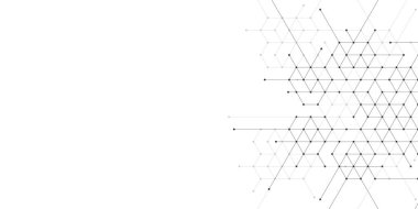 Altıgenlerin şekil modelinin geometrik arka planına sahip soyut tasarım ögesi. Vektör illüstrasyonu