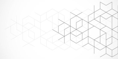 İzometrik şekil blokları olan grafik tasarım elementleri. Soyut geometrik arkaplanın vektör çizimi.