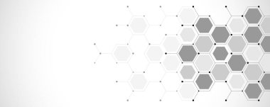 Altıgenlerin şekil modelinin geometrik arka planına sahip soyut tasarım ögesi. Vektör illüstrasyonu