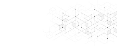 İzometrik şekil blokları olan grafik tasarım elementleri. Soyut geometrik arkaplanın vektör çizimi.
