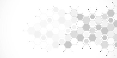 Altıgenlerin şekil modelinin geometrik arka planına sahip soyut tasarım ögesi. Vektör illüstrasyonu