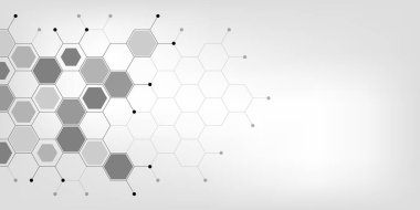 Altıgenlerin şekil modelinin geometrik arka planına sahip soyut tasarım ögesi. Vektör illüstrasyonu