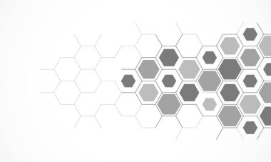 Altıgen şekil kalıbının geometrik arka planına sahip soyut tasarım ögesi. Görüntü
