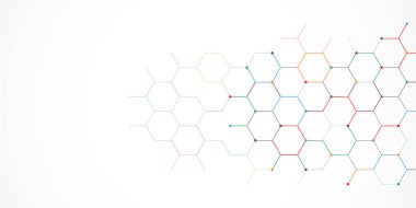 Altıgen şekil kalıbının geometrik arka planına sahip soyut tasarım ögesi. Görüntü