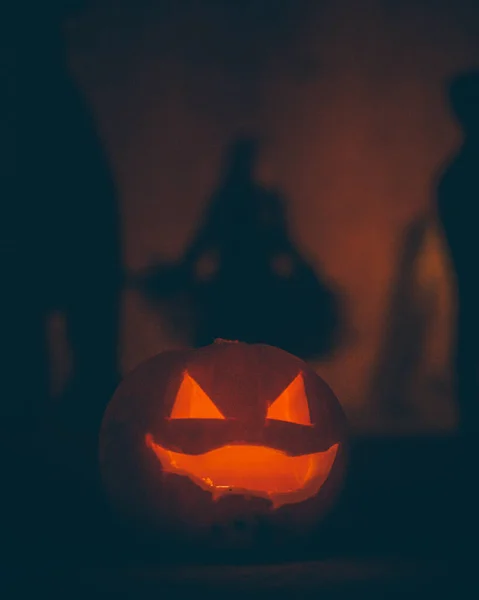 Halloween Jack Latarnia Stole Dynią — Zdjęcie stockowe