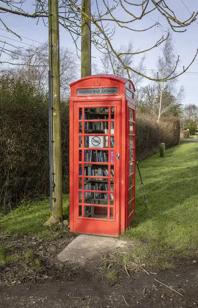 Bristol England December 2022 Old English Red Phone Booth Used — Stock Photo, Image