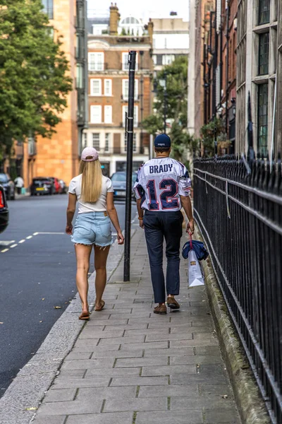 London September 2023 Paar Spaziert London Mit Männern Tom Brady — Stockfoto