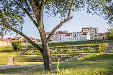 Lomza, Poland- 15 Temmuz 2023 Polonya 'nın Lomza kasabası.