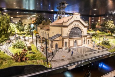 Wieliczka, Poland- 16 Temmuz 2023: Szyb Regis Wieliczka Tuz Madeni minyatür kopyası.