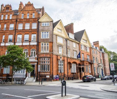 Londra, İngiltere - 14 Eylül 2023: Knightsbridge School Independent veya hazırlık okulu.