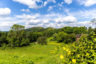 Malvern Hills Ulusal Parkı Sugarloaf Hills Worcestershire.