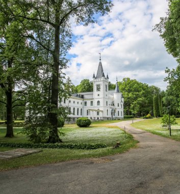 Old fairy-tale palace in Stameriena, Latvia. clipart