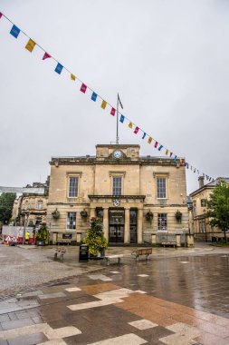 Mansfield , UK - August 8, 2023: Mansfield Old Town Hall in city center. clipart