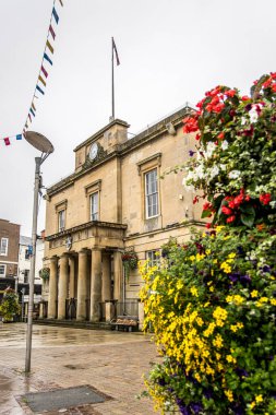 Mansfield , UK - August 8, 2023: Mansfield Old Town Hall in city center. clipart