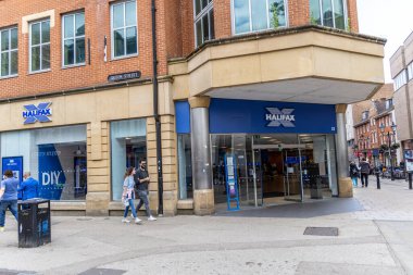 Oxford , UK - June 5, 2024: Halifax bank mainstream UK bank on Queen street Oxford. clipart