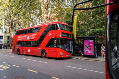 London, UK - September 14, 2023: Waterloo number 11 double decker bus. clipart