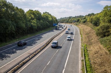 Bristol, UK - September 15, 2023: M32 motorway with traffic. clipart