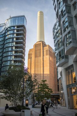 London, UK - September 14, 2023: Battersea Power Station new housing apartment buildings. clipart