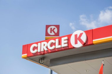 Piotrkow Trybunalski, Poland - July 16, 2023: Circle K Gas Station logo. clipart