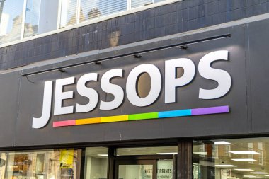 Londra, UK- 19 Eylül 2024: Jessops Kamera Mağazası Renkli İmzalı.
