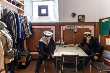 Liepaja, Letonya - 13 Haziran 2024: Eski Rus İmparatorluğu ve Sovyet Deniz Üssü 'ndeki Karosta Askeri Hapishane Müzesi.