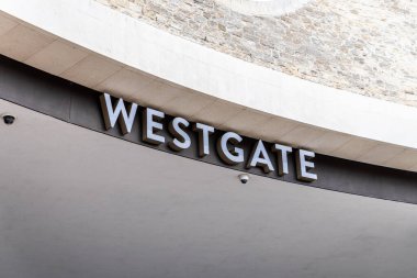 Oxford , UK - June 5, 2024: Westgate shopping mall entrance sign clipart