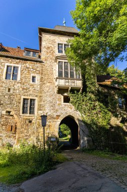 Rinteln, Germany - June 6 , 2024: Entrace gate of the castle Schaumburg in Lower Saxony, Germany. clipart