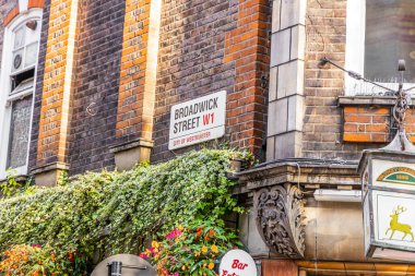 London, UK- September 19, 2024: Broadwick Street name sign, City of Westminster clipart