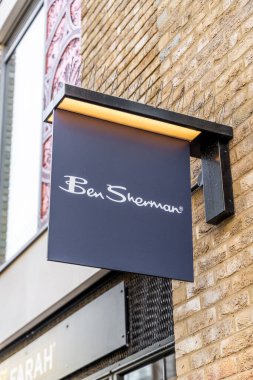 London, UK- September 19, 2024: Sign and shop front of Ben Sherman at designer retail outlet. clipart