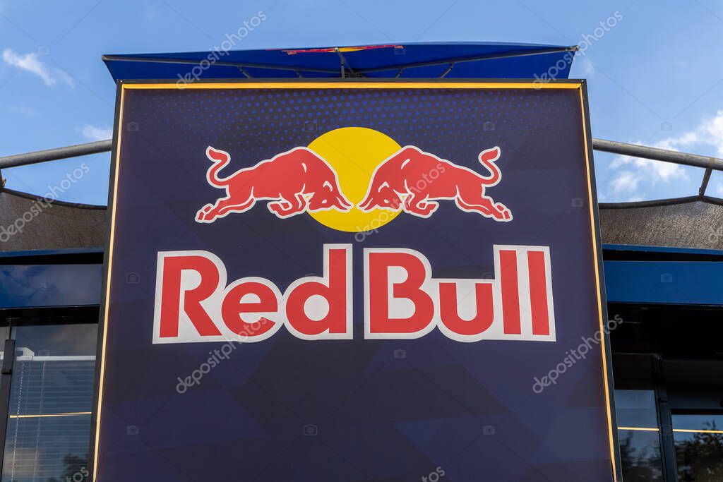 Winchester, UK- October 5, 2024: High tech Red Bull building serving as Factory Racing HQ.