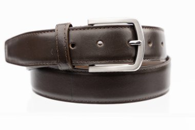 Erkekler ve Kadınlar İçin Gümüş Tokalı Koyu Kahverengi Deri Kemer Sıradan ve Resmi.