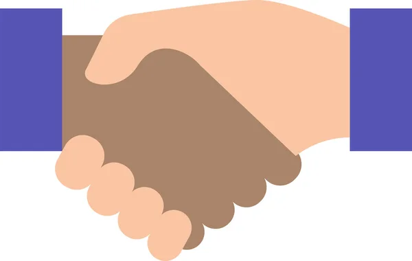 Handshake Two People Flat Design — Stock Vector
