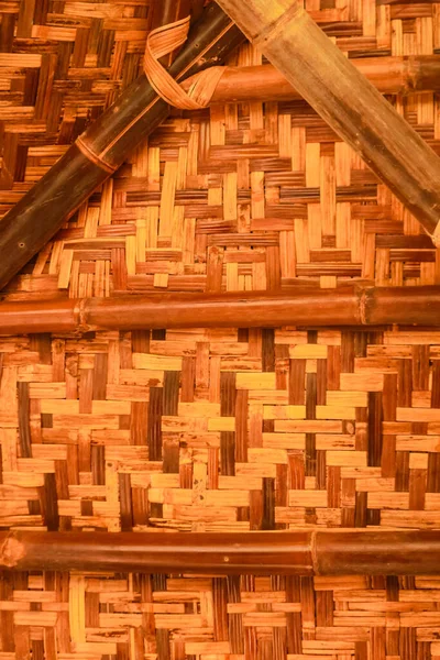 Abstraktes Holz Oder Bambus Hintergrund Arrangiert Attraktiv Aus Indonesien — Stockfoto