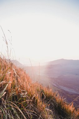 Bromo Dağı 'nın ya da Doğu Java' daki Semeru Dağı 'nın ve Endonezya' nın en yüksek adası olan Java adasının güzelliği.